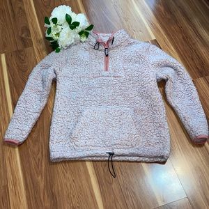 PINK Brand 1/4 Zip Sherpa Fleece Pullover